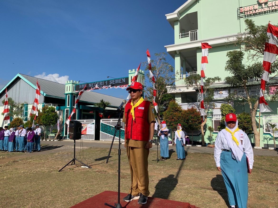 SMKN 1 Semen Gelar Upacara HUT PMI ke 80