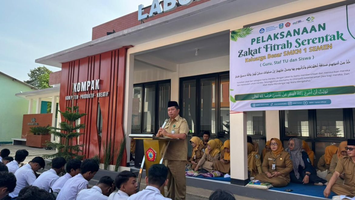 SMKN 1 Semen Menggelar Pelaksanaan ZAKAT SERENTAK